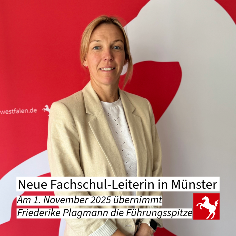Friederike Plagmann übernimmt die Leitung der Westfälischen Reit- und Fahrschule Friederike Plagmann übernimmt die Leitung der Westfälischen Reit- und Fahrschule