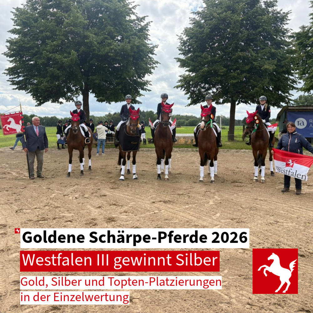 Westfalen gewinnt Silber bei der Goldenen Schärpe 2026 Westfalen gewinnt Silber bei der Goldenen Schärpe 2026