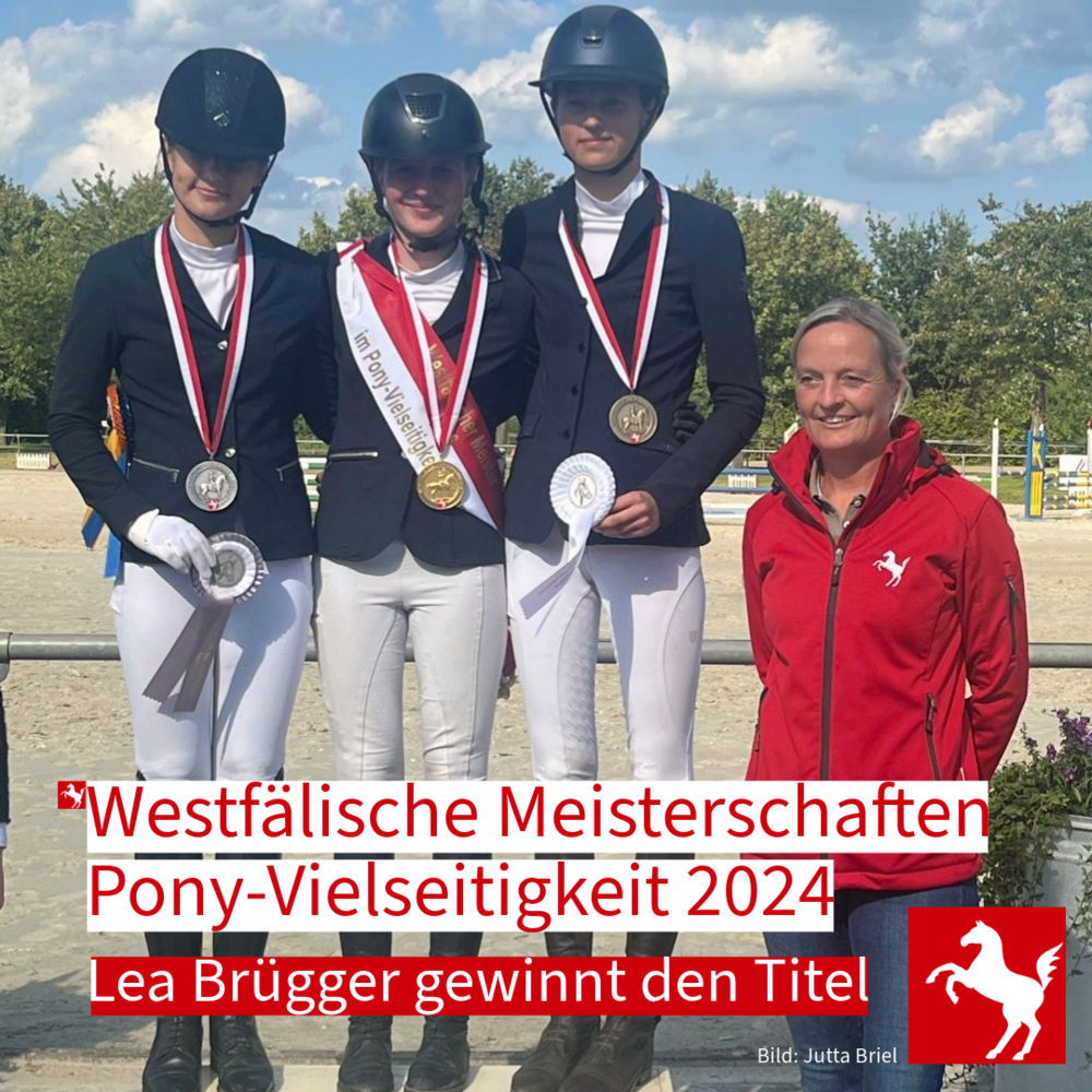 Lea Brügger ist Westfalenmeisterin in der Pony-Vielseitigkeit 2024