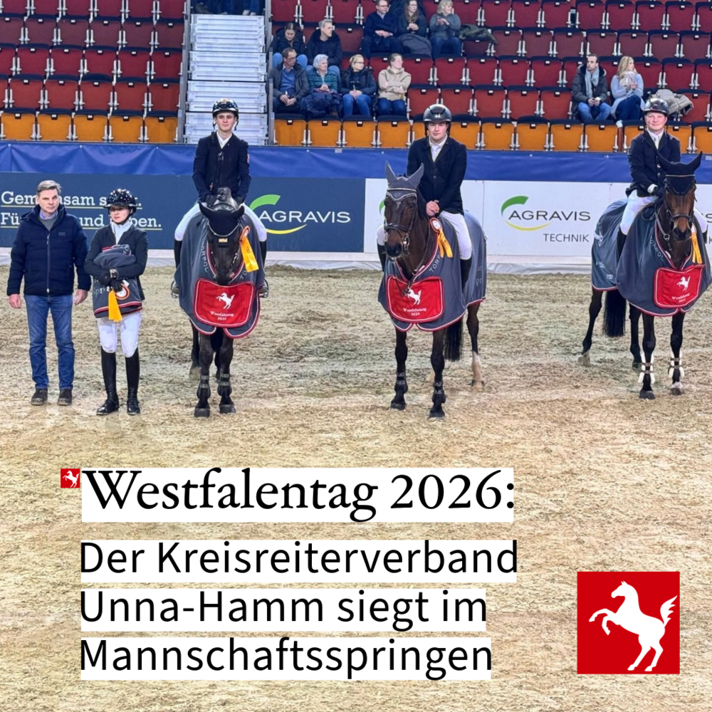 Westfalentag 2026: Unna-Hamm siegt im Mannschaftsspringen Westfalentag 2026: Unna-Hamm siegt im Mannschaftsspringen