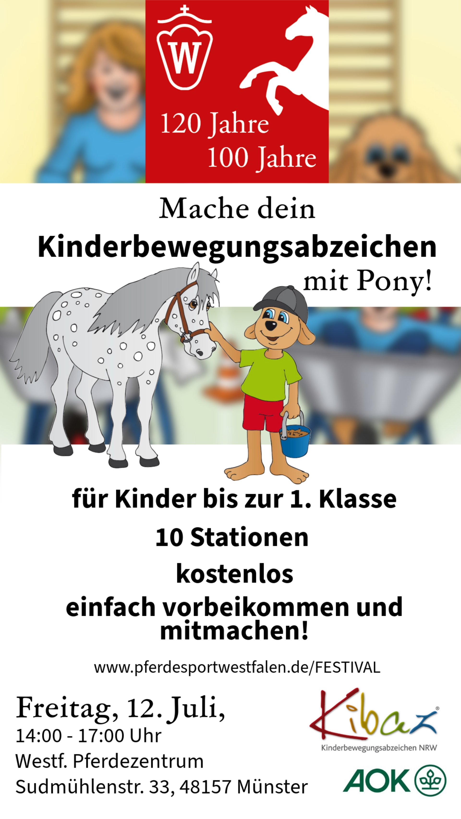 Kinderbewegungsabzeichen mit Pony