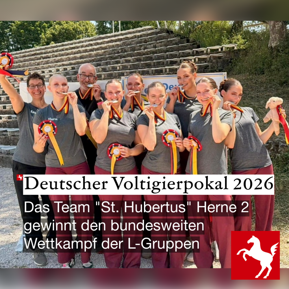 Herne 2 gewinnt den Deutschen Voltigierpokal 2026 Herne 2 gewinnt den Deutschen Voltigierpokal 2026